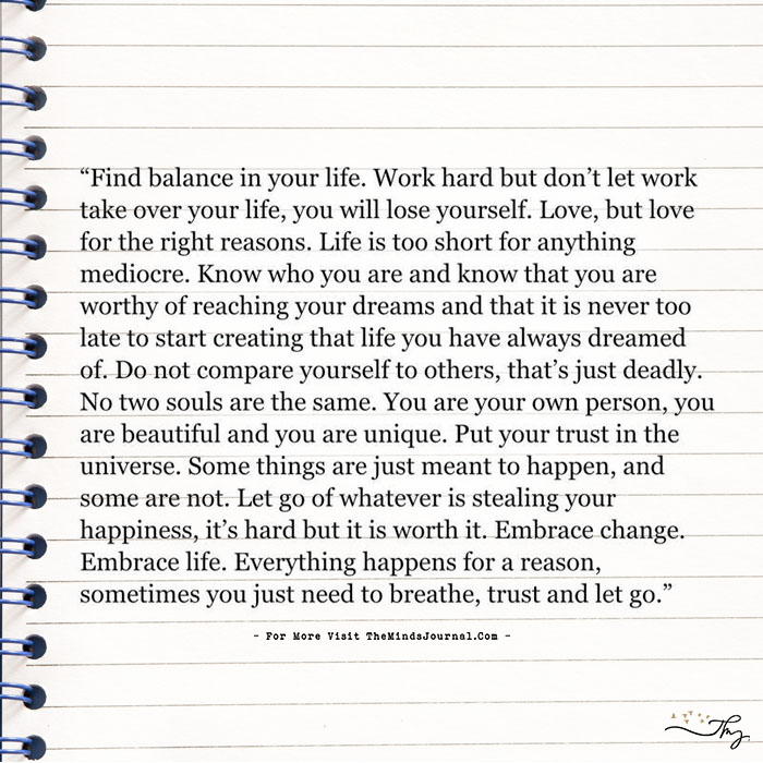 Find Balance In Your Life