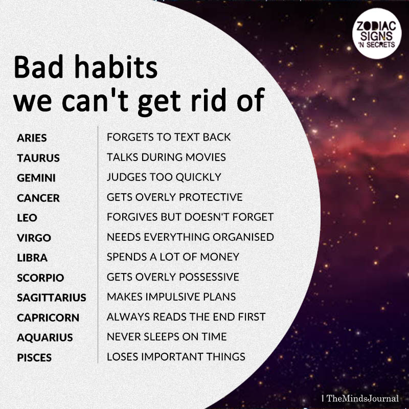 Bad Habits That Signs Can’t Get Rid Of