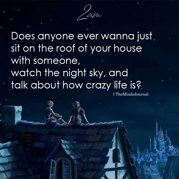 Does Anyone Ever Wanna Just Sit On The Roof