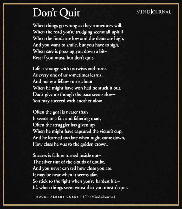 Don’t Quit