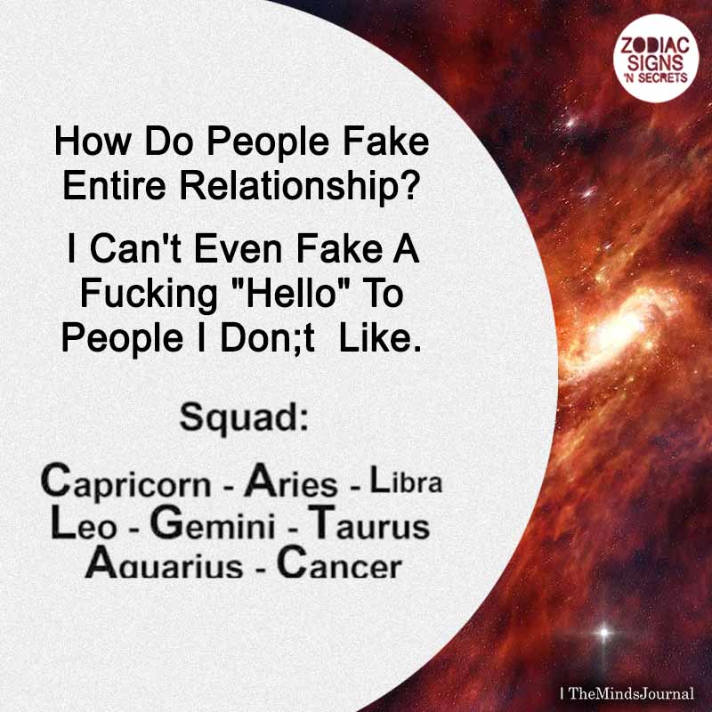 How Do People Fake Entire Relationship