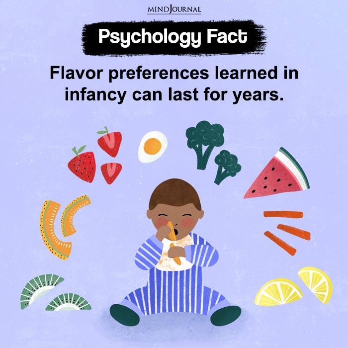 Flavor Preferences Learned In Infancy Can Last For Years