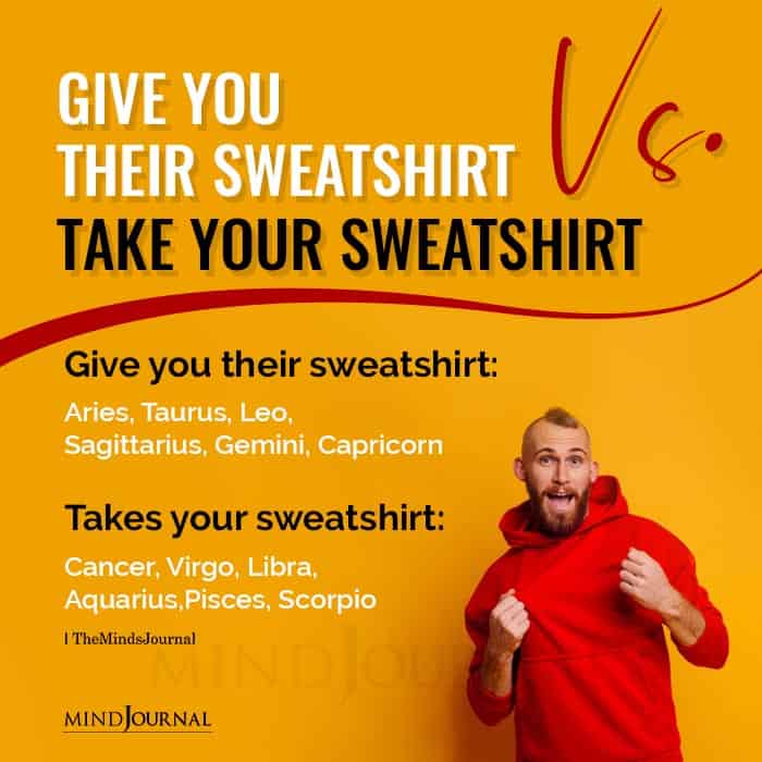 Give You Their Sweatshirt Vs. Take Your Sweatshirt