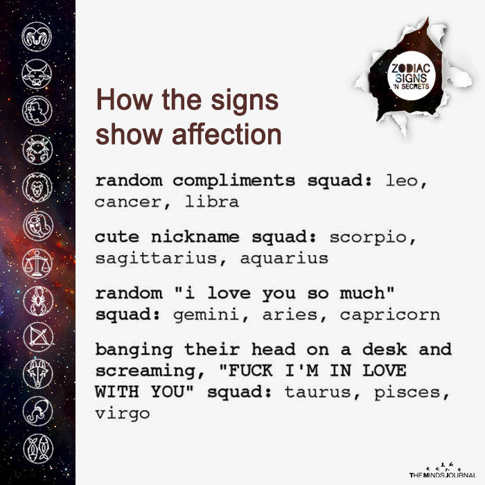 How The Signs Affection