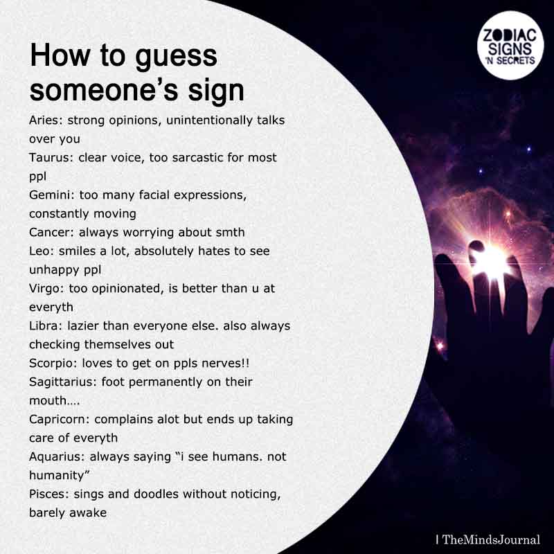 How To Guess Someone’s Sign