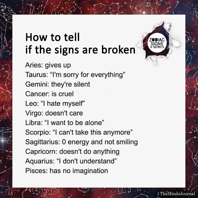 How To Tell If The Signs Are Broken