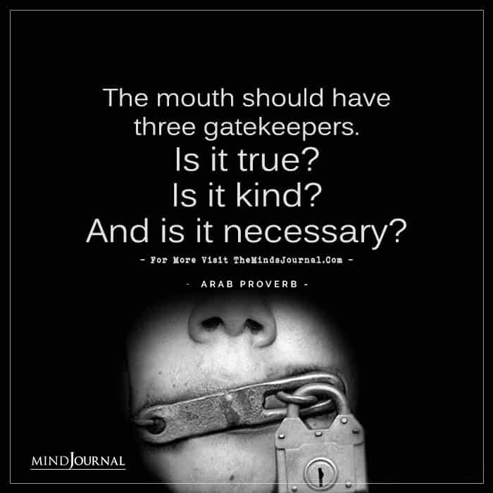 The Mouth Should Have Three Gatekeepers