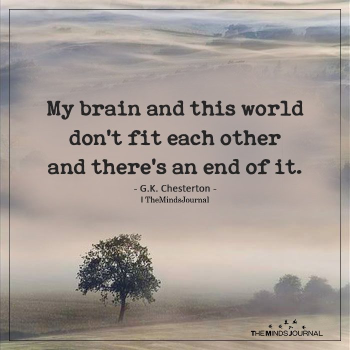 My Brain And This World Don’t Fit Each Other