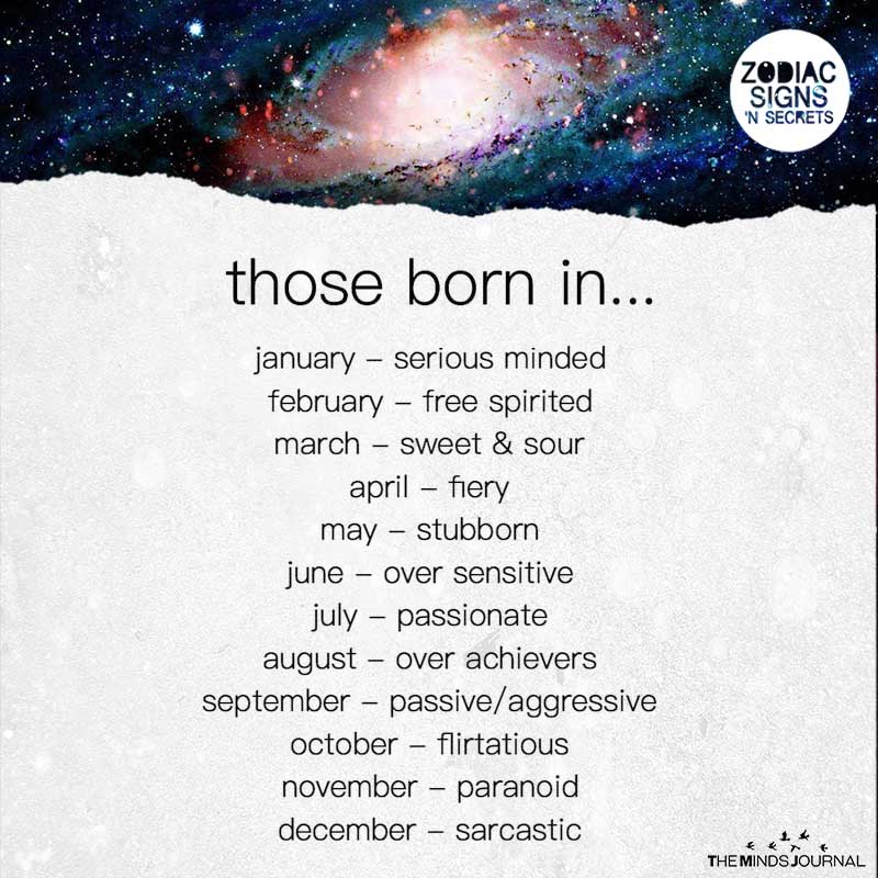 Nature Of People According To Their Birth Months
