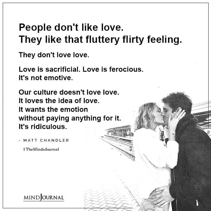 People don’t like love.