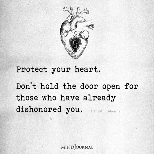 Protect Your Heart From Being Hurt!
