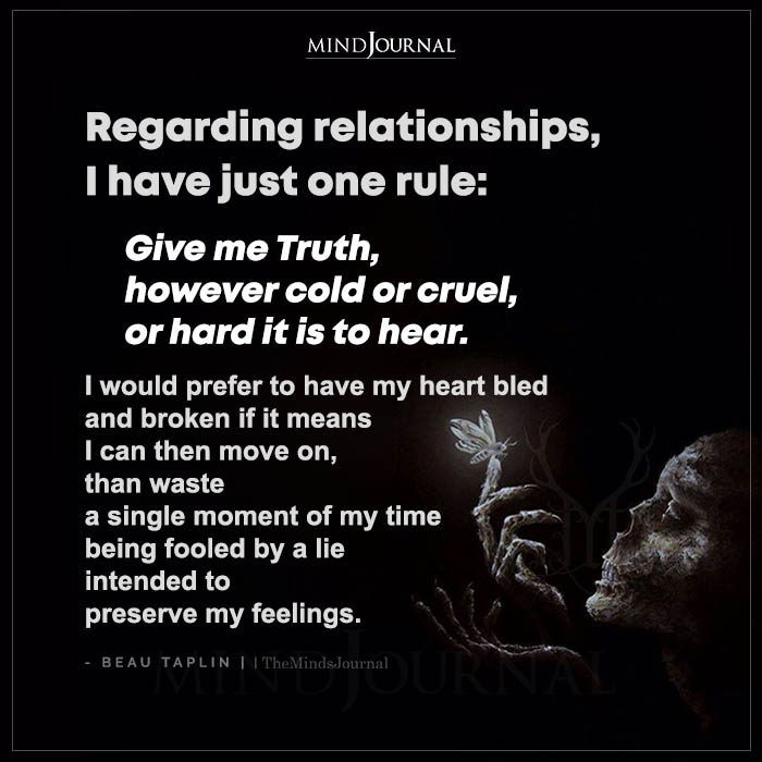 Regarding Relationships, I Have Just One Rule
