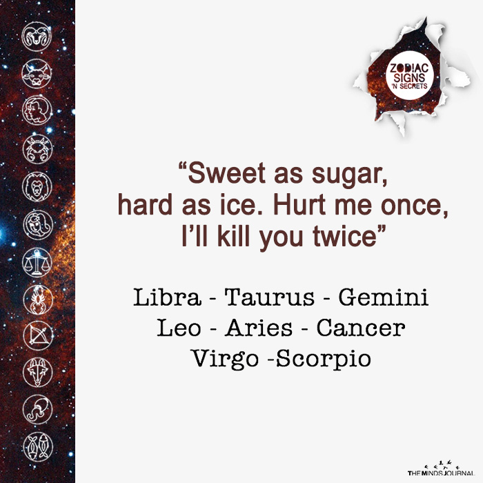 Signs As “Sweet as Sugar, hard as ice”