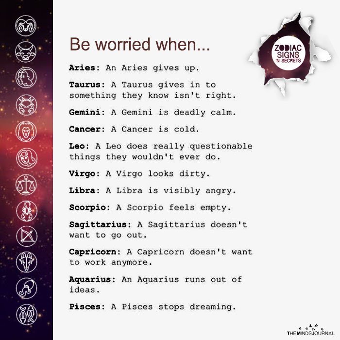 Signs Get Worried