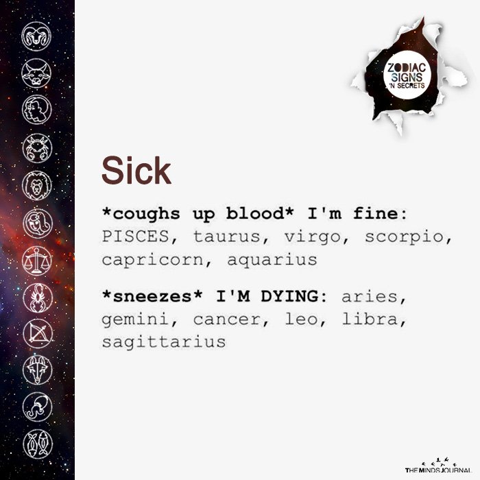Signs’ Reactions When They Are Sick