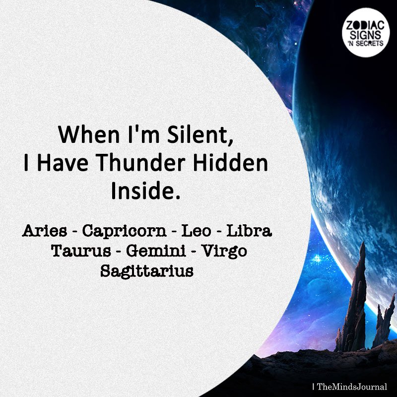 When I’m Silent, I Have Thunder Hidden Inside