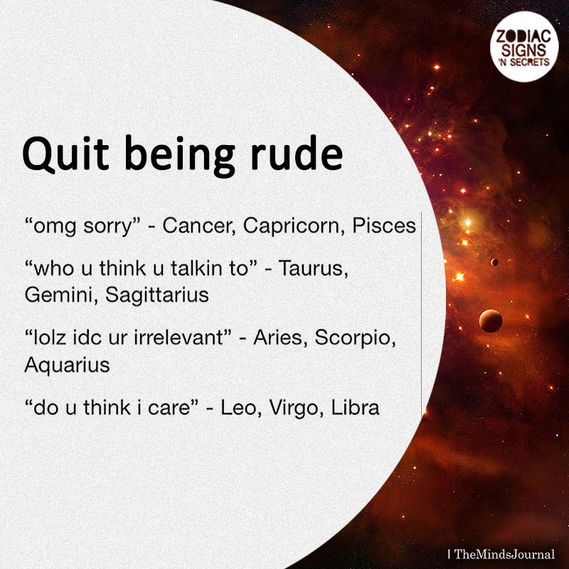 Signs on ‘Quit Being Rude’