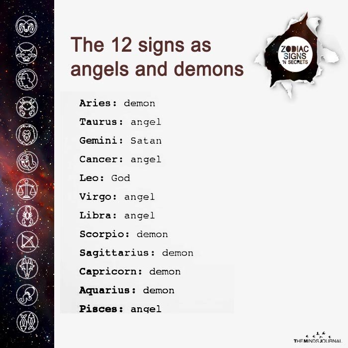 The 12 Signs As Angels And Demons