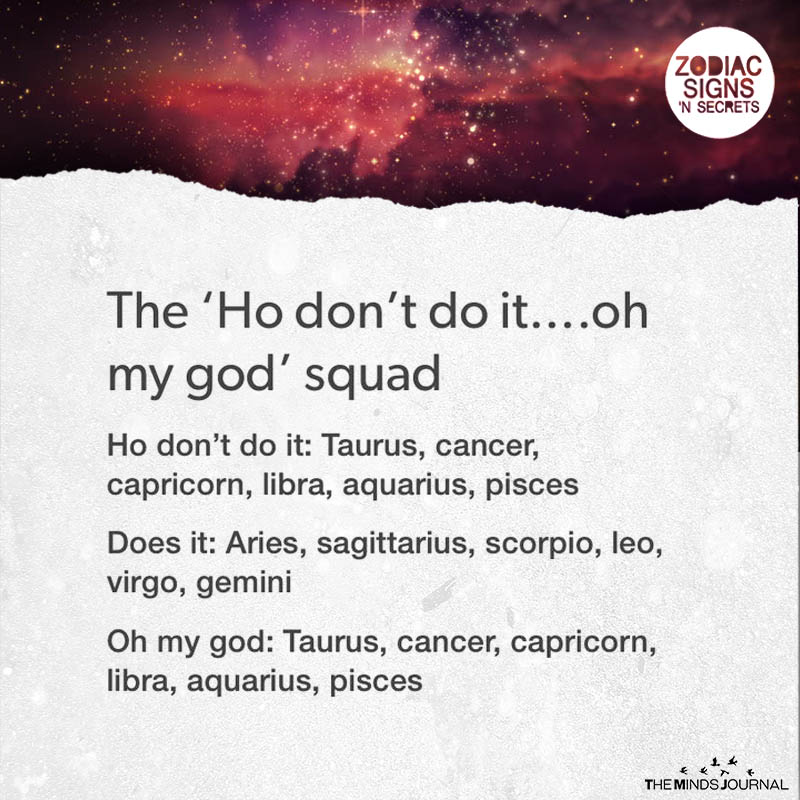 The ‘Ho don’t do it….oh my god’ Squad