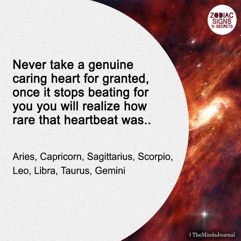 The “Never take a genuine heart for granted…” Squad