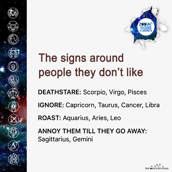 The Signs Around People They Don’t like