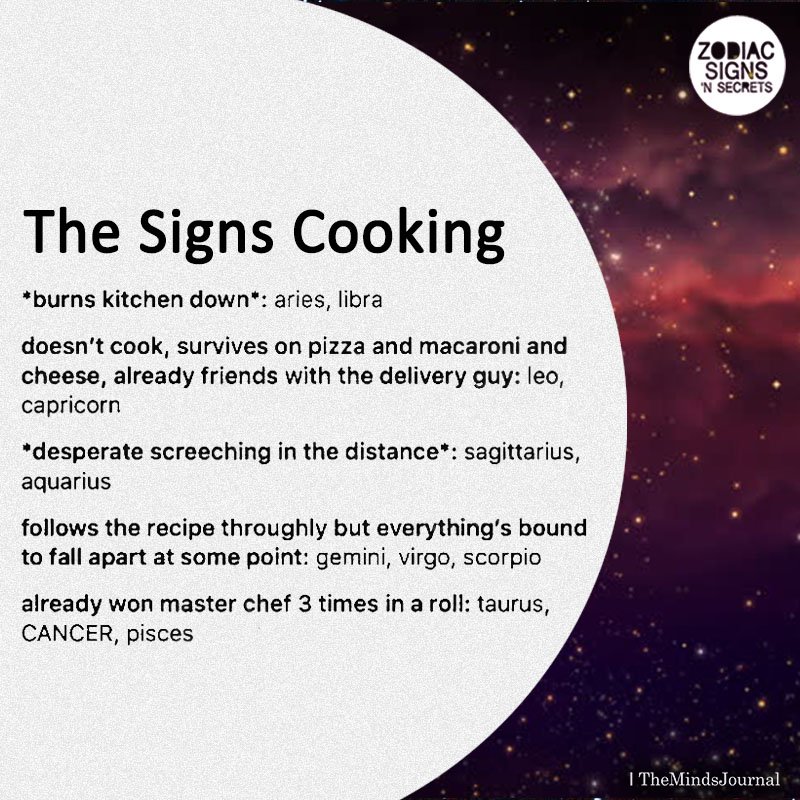 The Signs Cooking