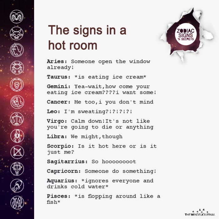 The Signs In A Hot Room