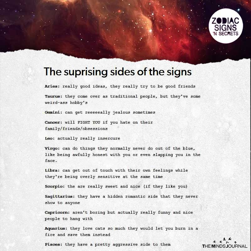 The Surprising Sides Of The Signs