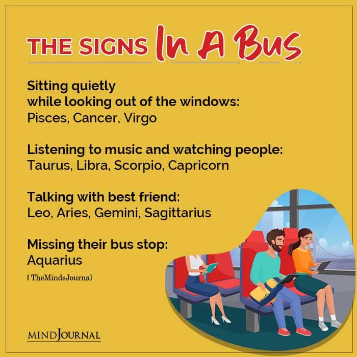 The Zodiac Signs In A Bus