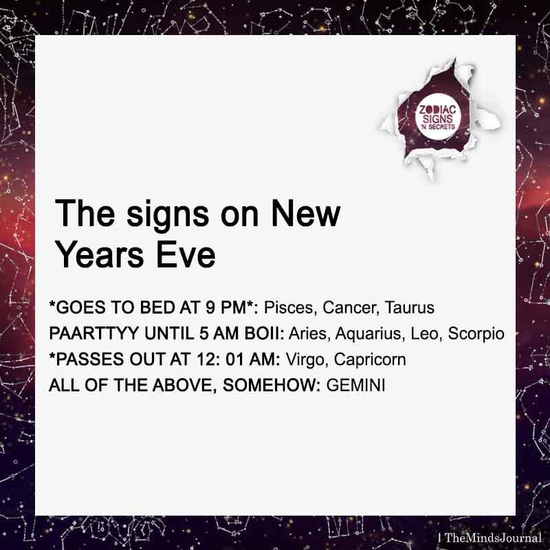 The Signs On New Years Eve