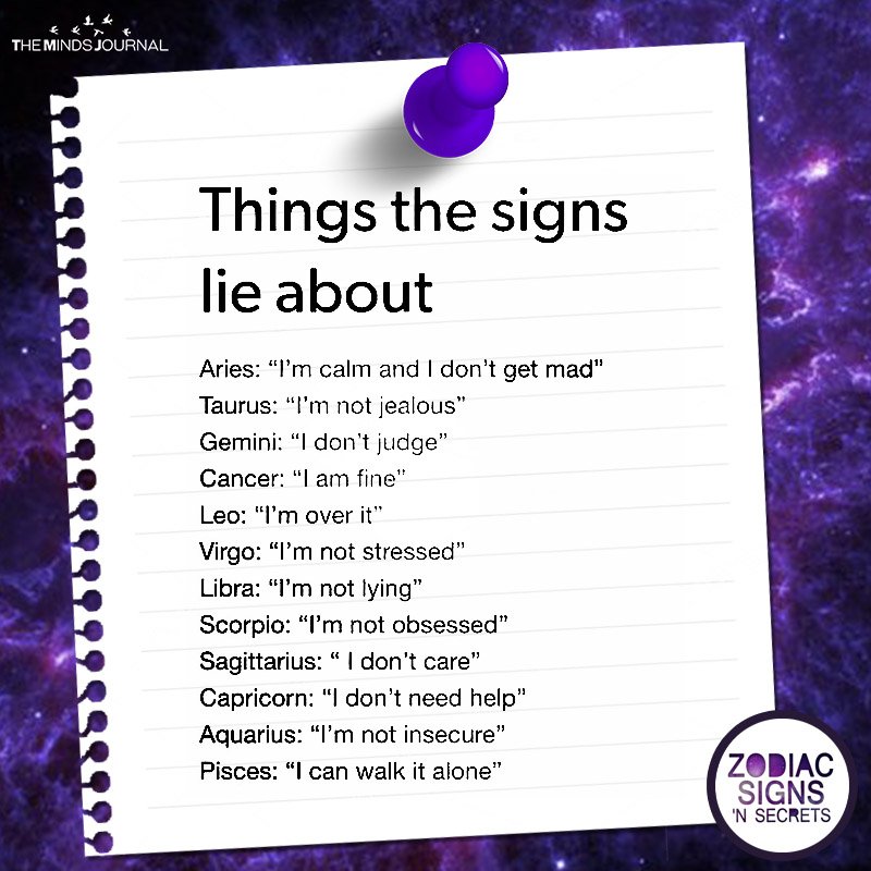 Things The Signs Lie About