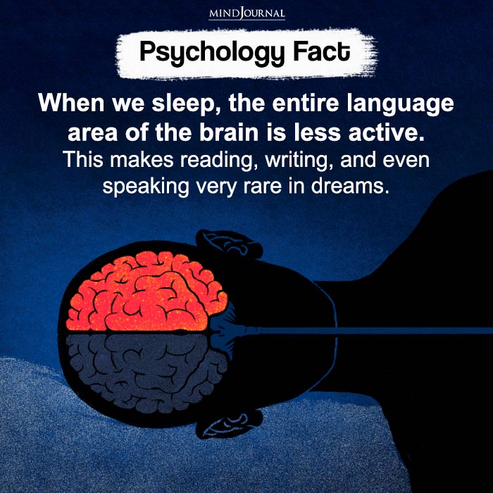 When We Sleep, The Entire Language Area Of The Brain Is Less Active