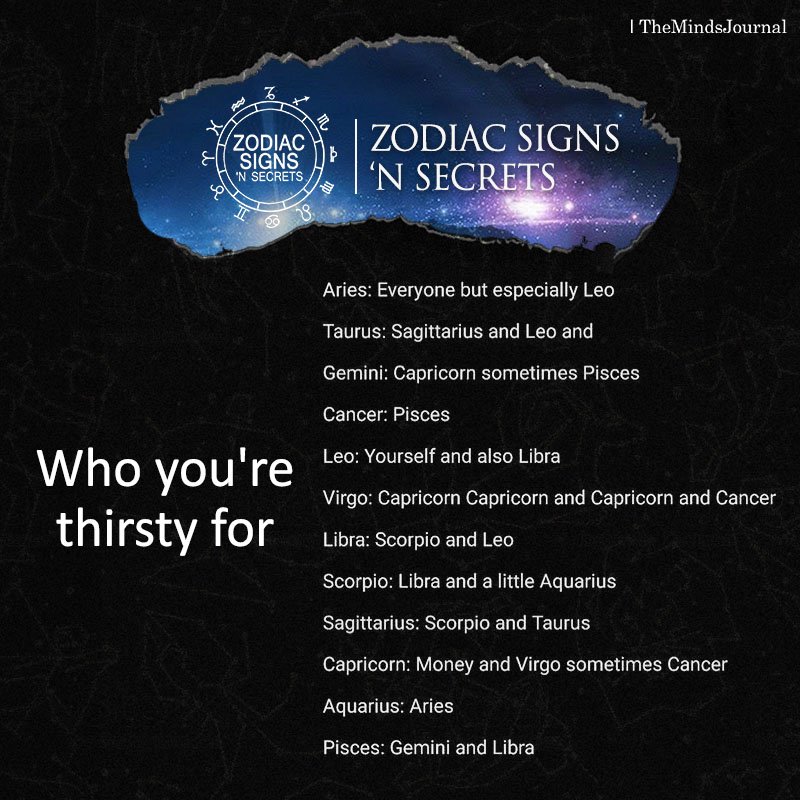 Who You’re Thirsty For