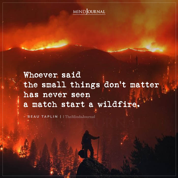 Whoever Said The Small Things Don’t Matter