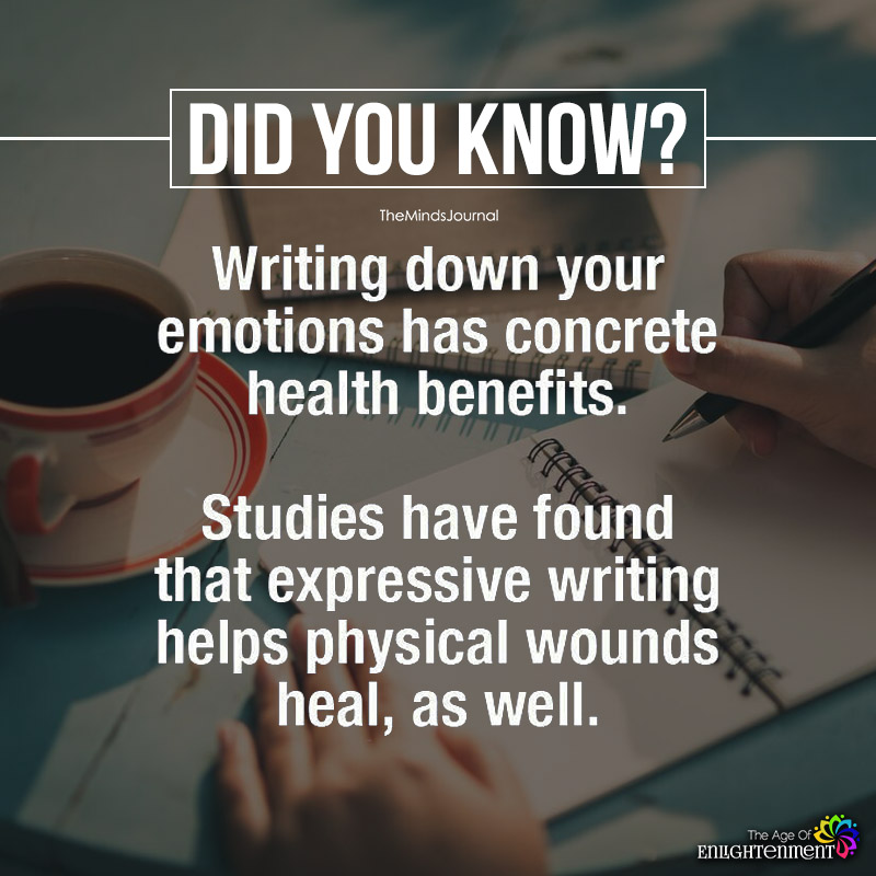 Writing Down Your Emotions Has Concrete Health Benefits