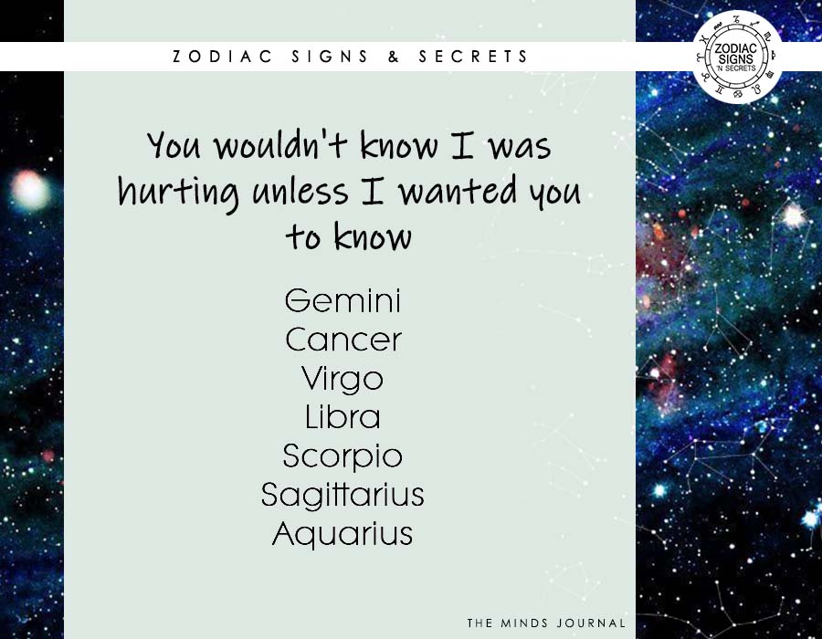 You Wouldn’t Know The Signs Were Hurting Unless They Wanted You To Know