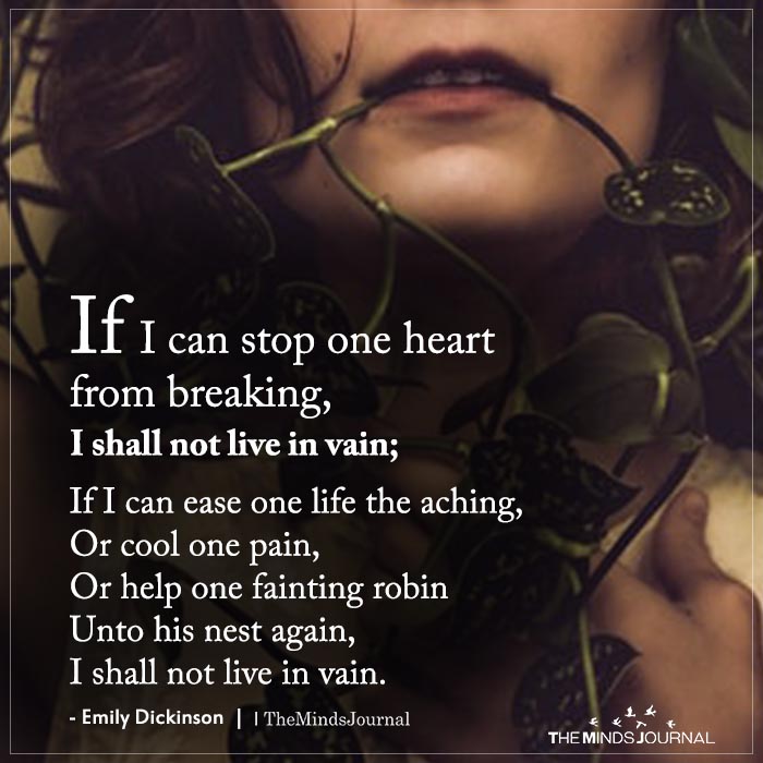 If I Can Stop One Heart From Breaking