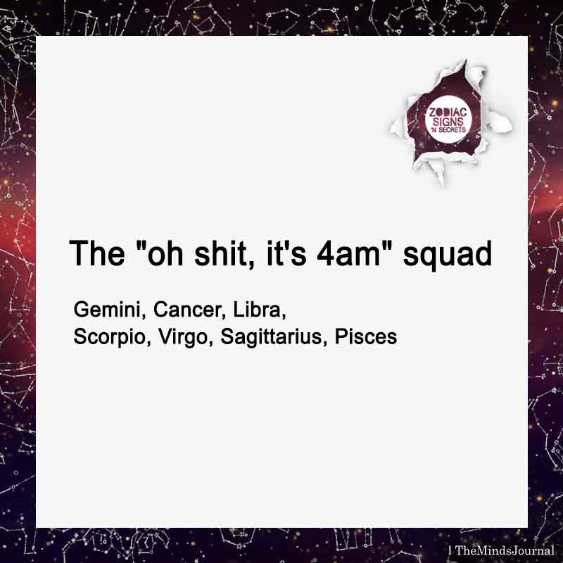 The “oh shit, it’s 4 am” Squad