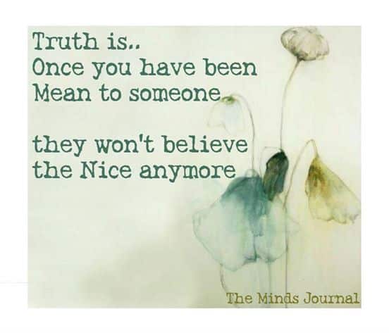 Once You have Been Mean To Someone..