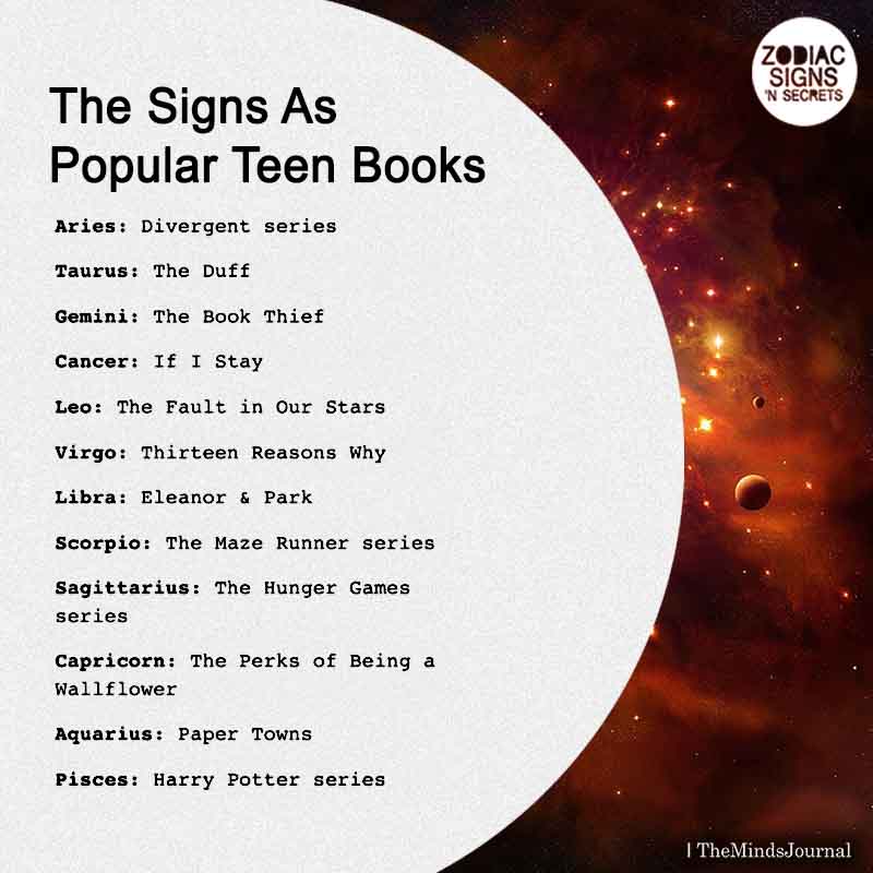 The Signs As Popular Teen books