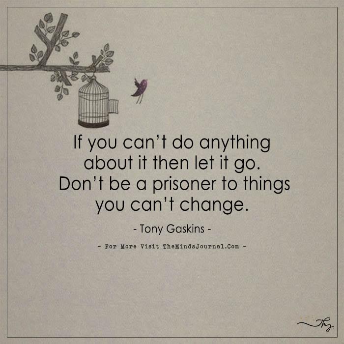 If You Can’t Do Anything About It Then Let It Go