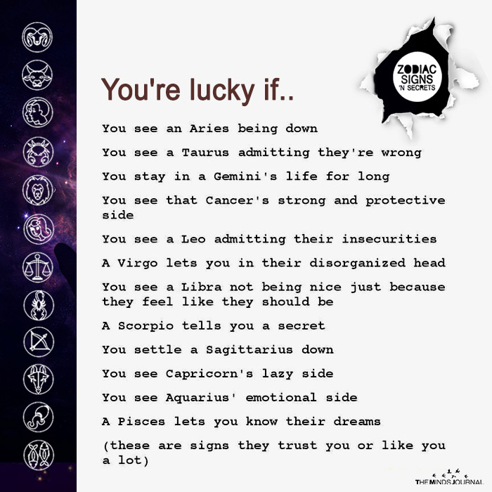 You’re Lucky If