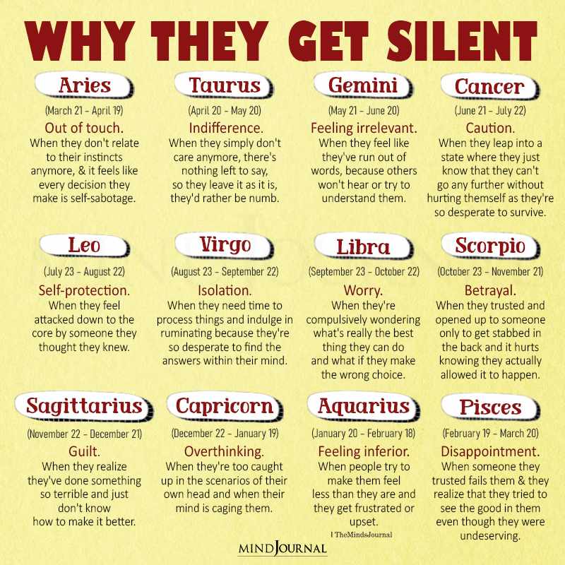 WHY THEY GET SILENT
