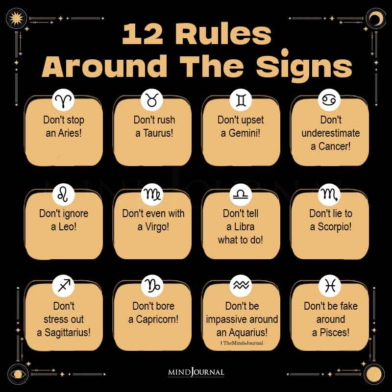 12 Rules Around The Signs